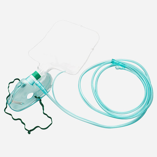 High-Concentration Oxygen Mask with Capnography Monitoring, XL