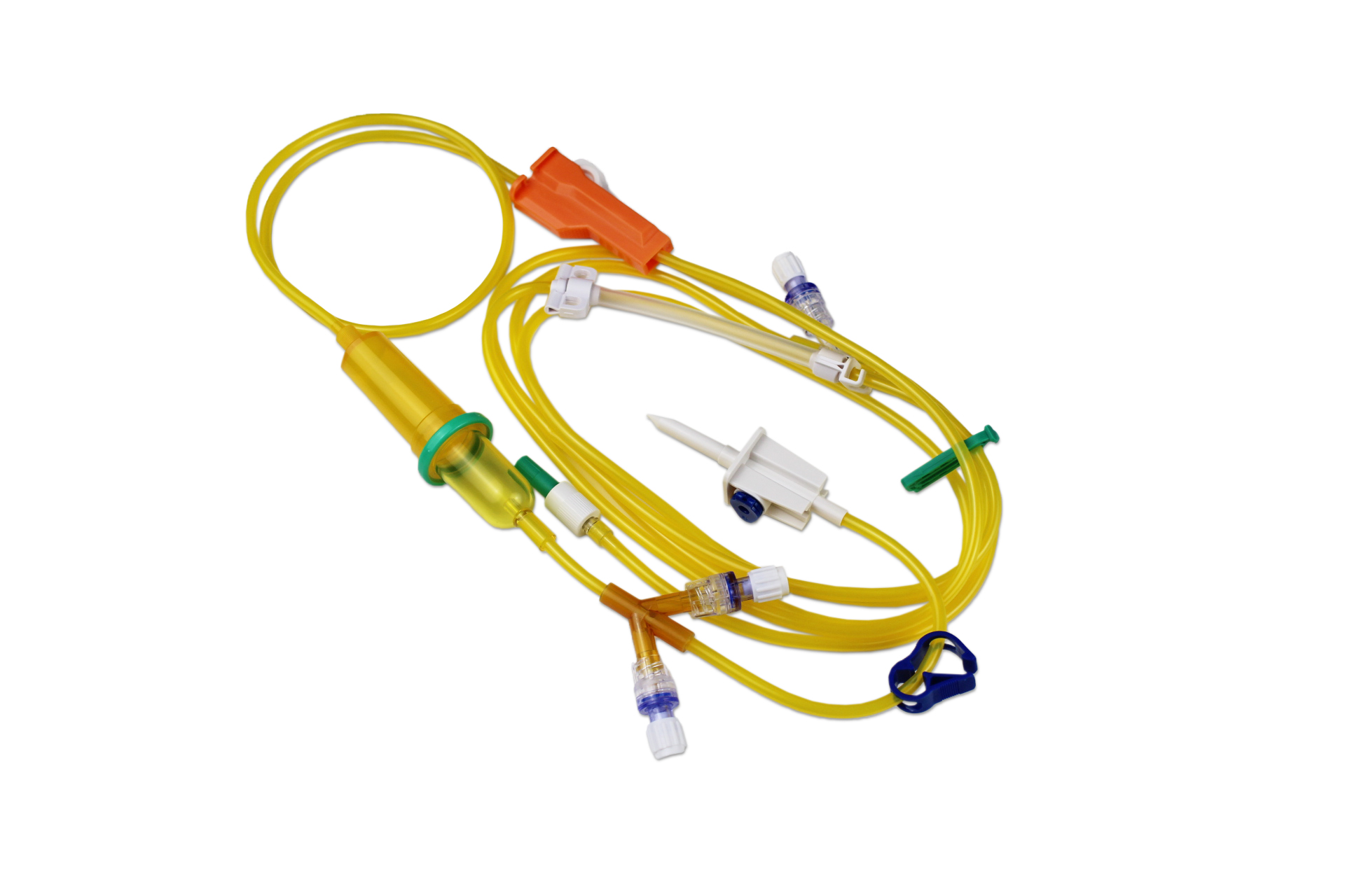 Cytostatic Administration Line, Amber, 3-Way, for Infusion Pumps