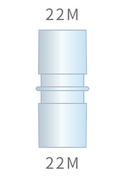 Straight Breathing System Connector 22M