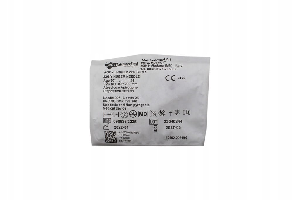Standard Huber Needle 22G 25mm