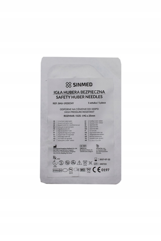 Safety Huber Needle 19G 25mm