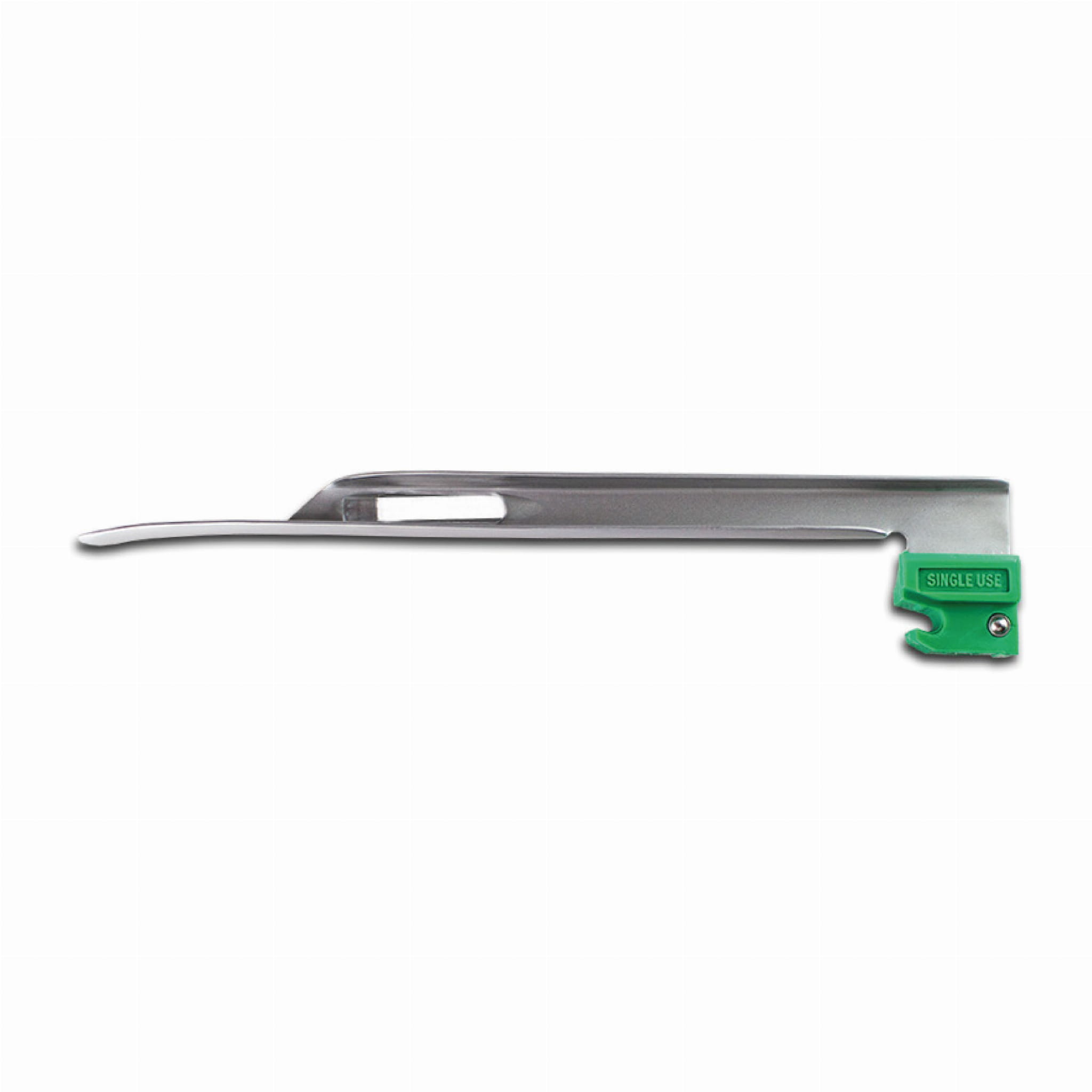 Disposable Laryngoscope Blade, Metal with Plastic Base Miller