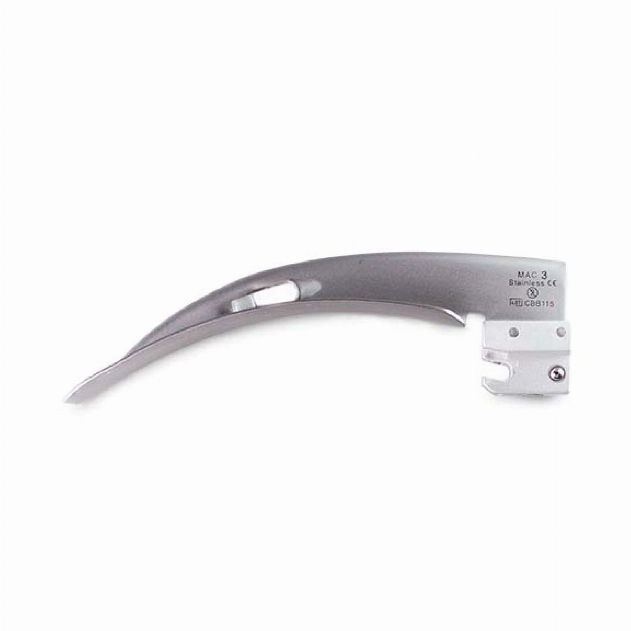 Disposable Laryngoscope Blade, Metal with Metal Base, Macintosh