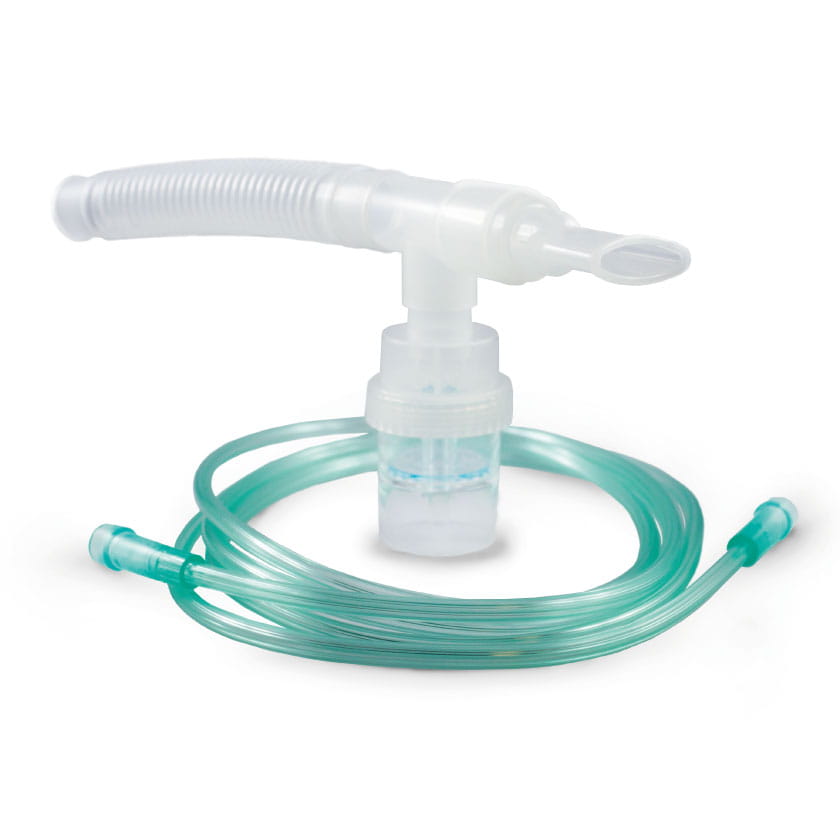 Nebulizer with Corrugated Connector and Mouthpiece