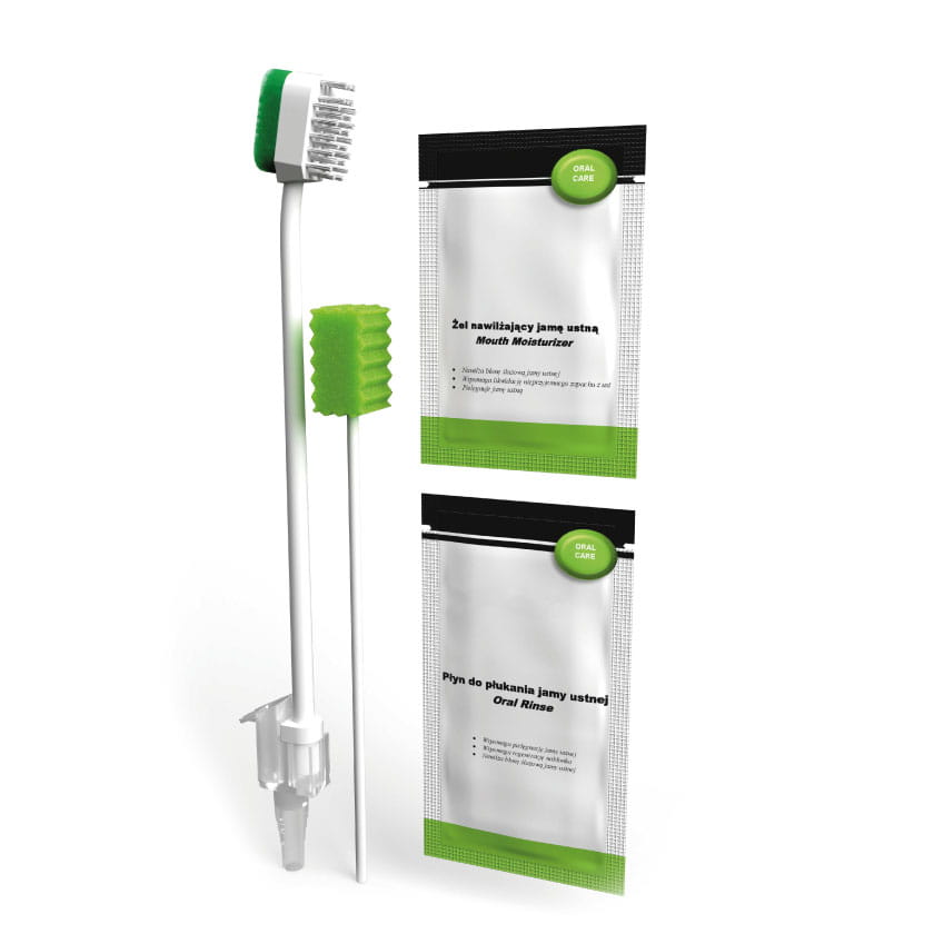 Oral Care with brush and applicator and 0.12% chlorhexidine