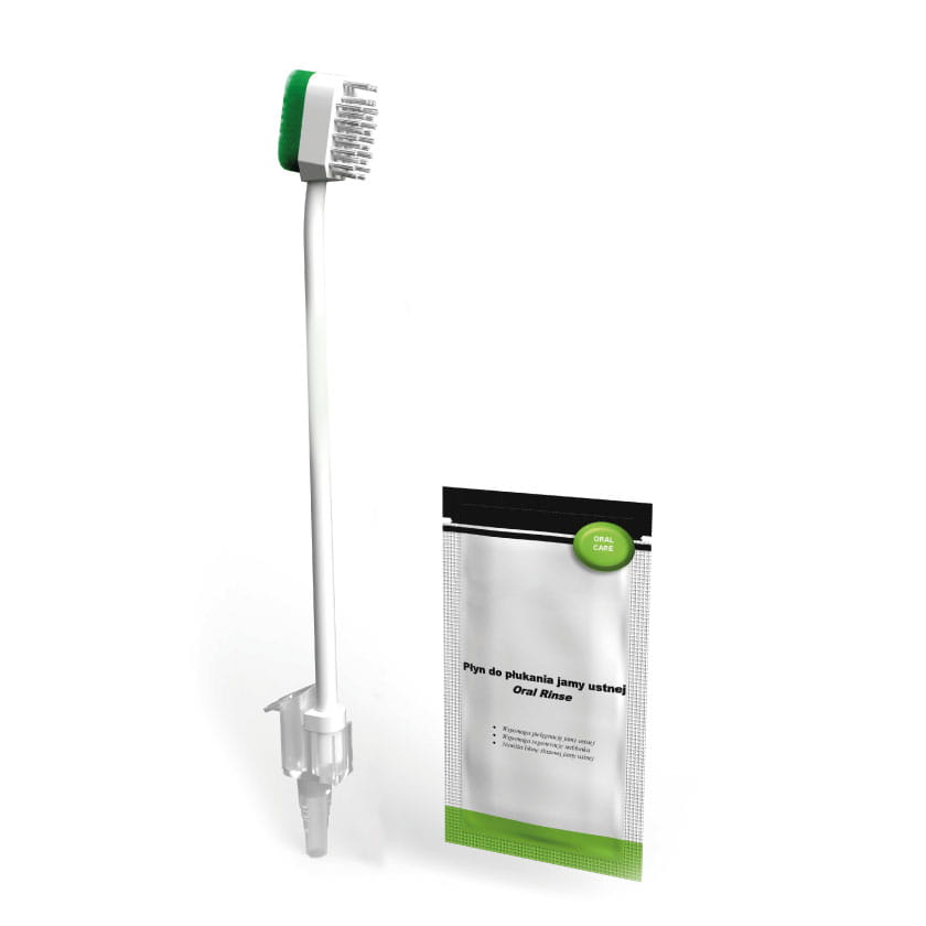 Oral Care with brush and 0.12% chlorhexidine